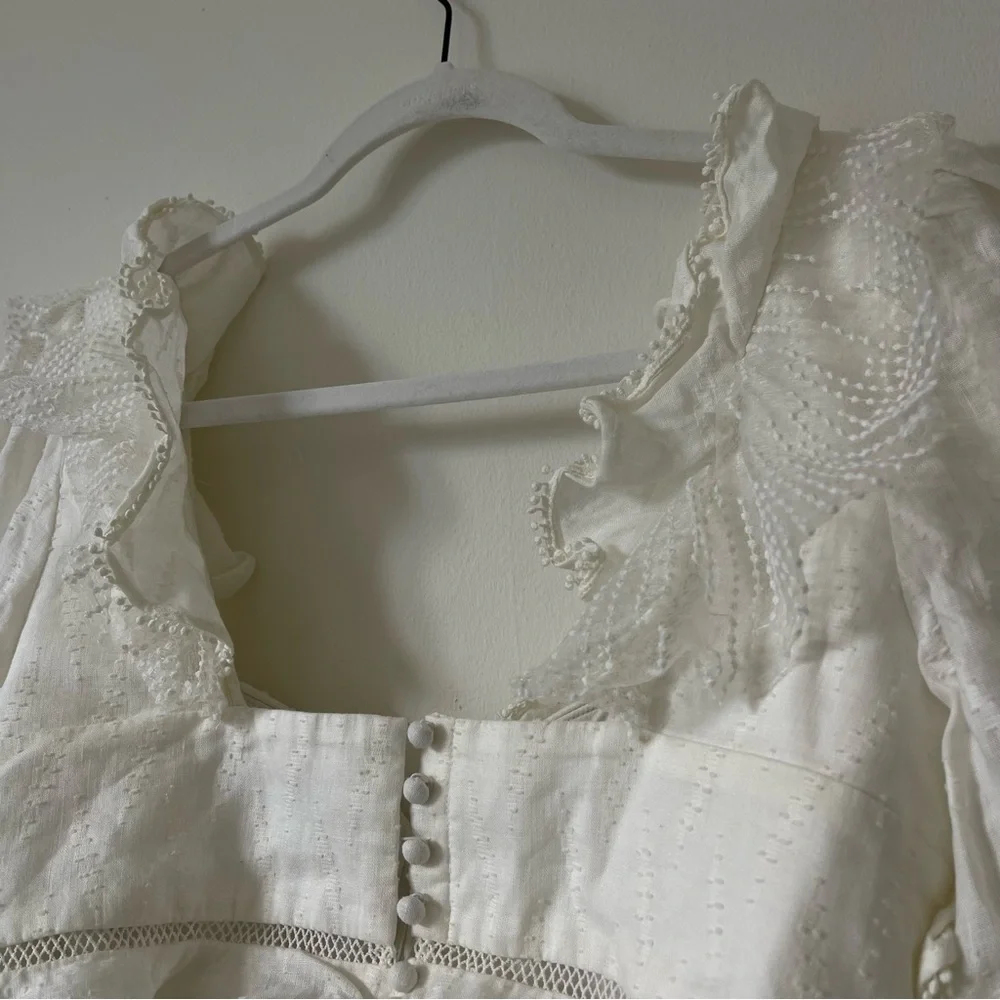 ACLER Basque Ruffle Top - Ivory - Picture 12 of 12